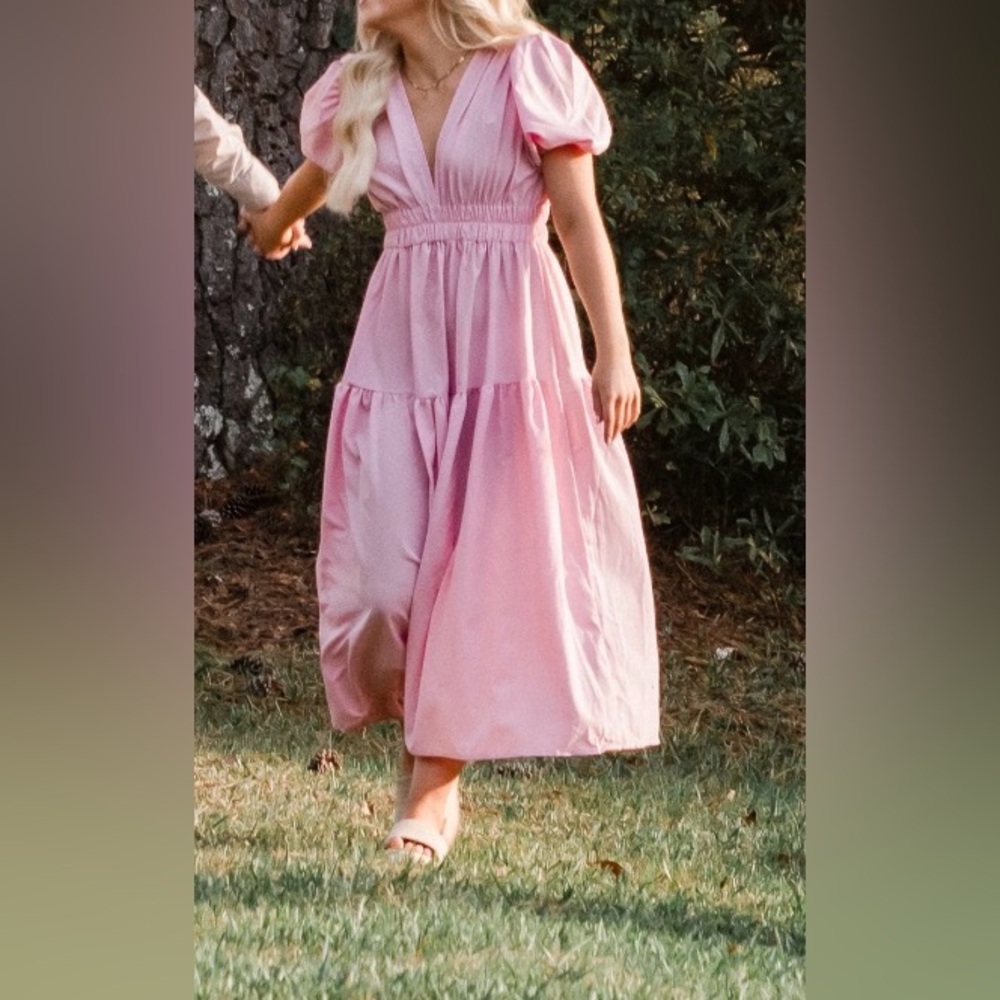 Pink maxi dress